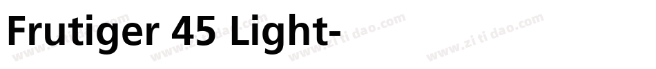 Frutiger 45 Light字体转换